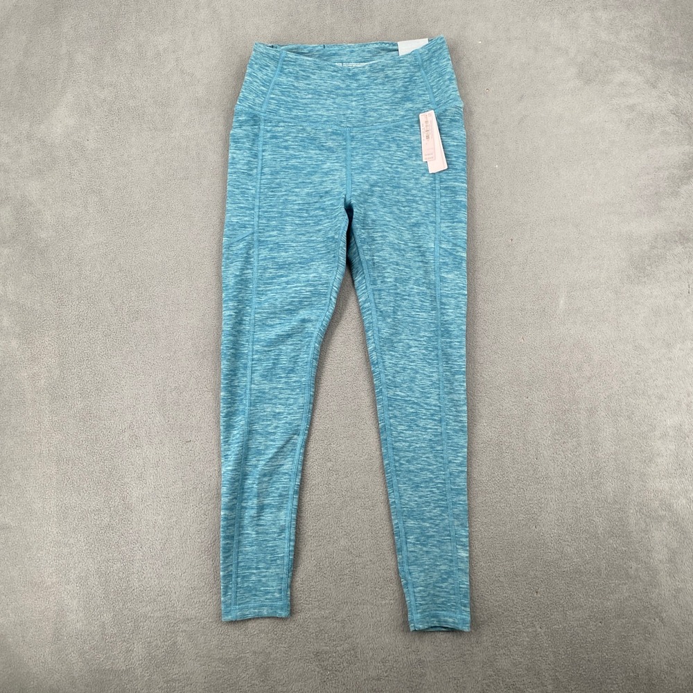 Victorias Secret On Point Flow Leggings Teal Space Dye High Rise 7/8 Length 4